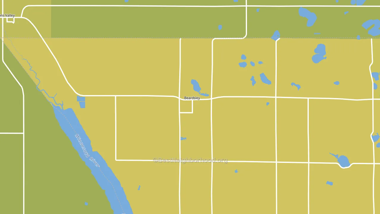 Beardsley, MN block-group voter-turnout map