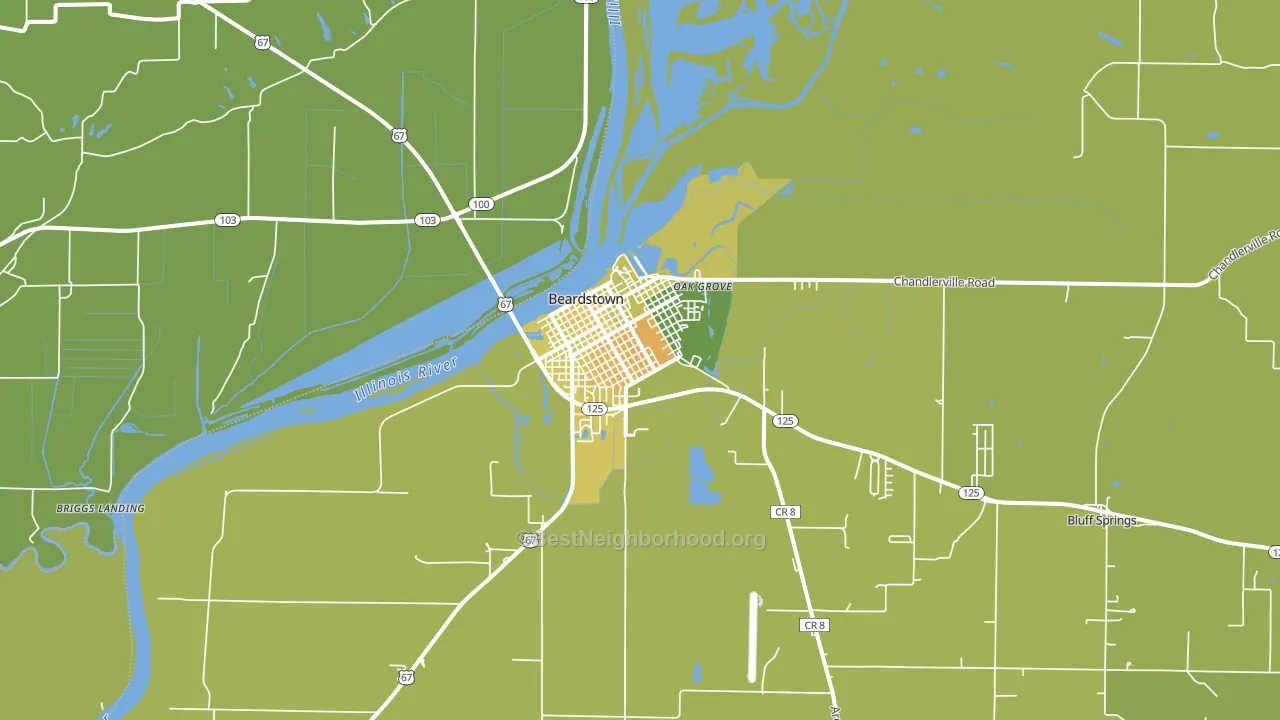 Beardstown, IL block-group voter-turnout map
