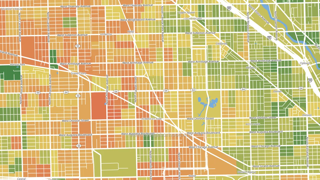 Beat 2535, Chicago, IL block-group voter-turnout map