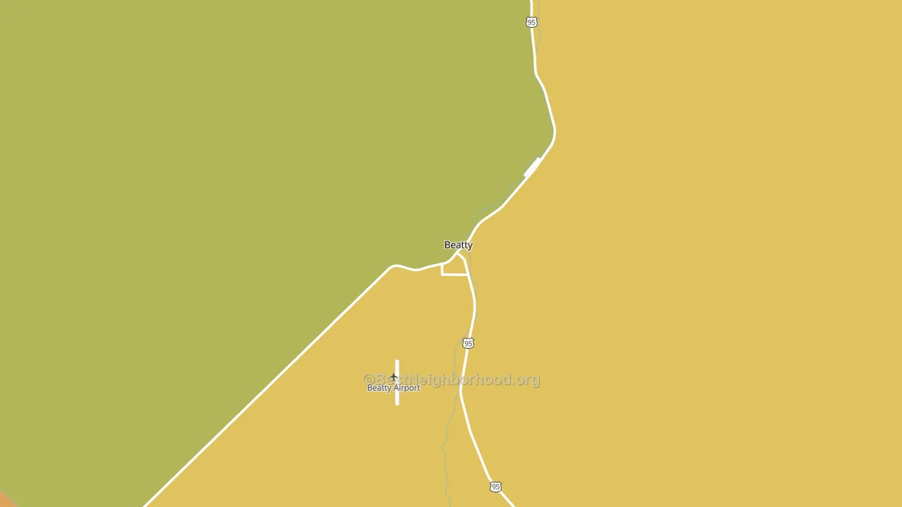 Beatty, NV block-group voter-turnout map