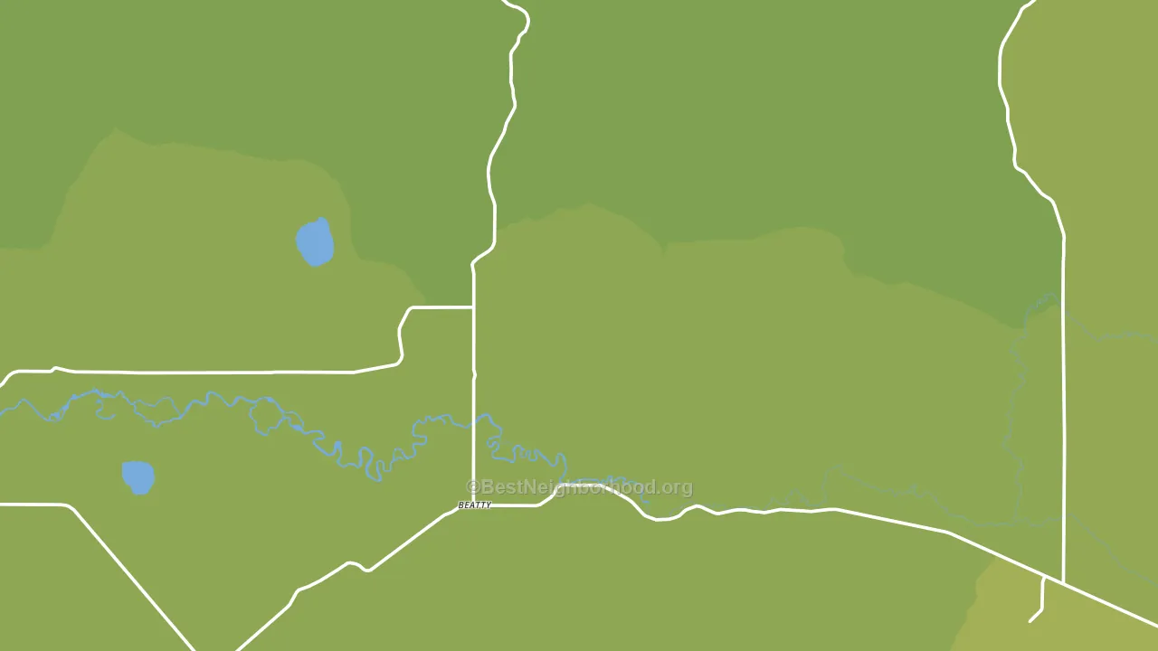 Beatty, OR block-group voter-turnout map