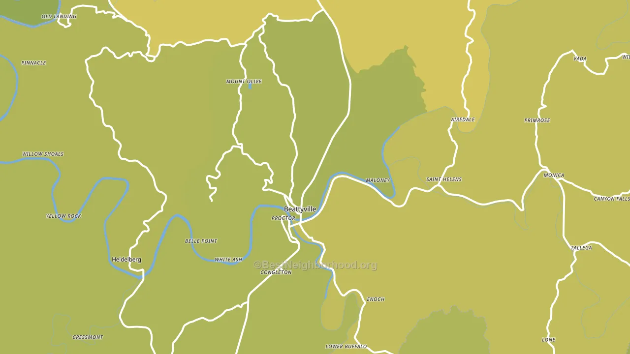 Beattyville, KY block-group voter-turnout map