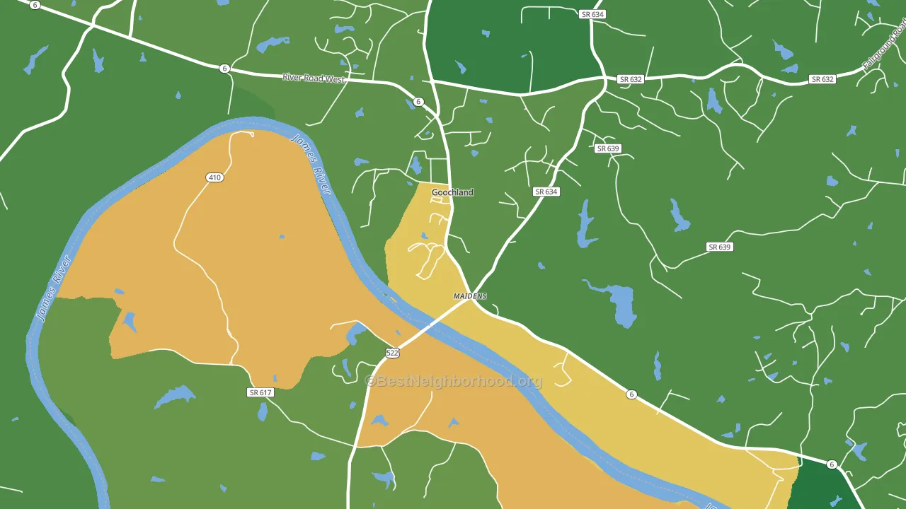 Beaumont, VA block-group voter-turnout map