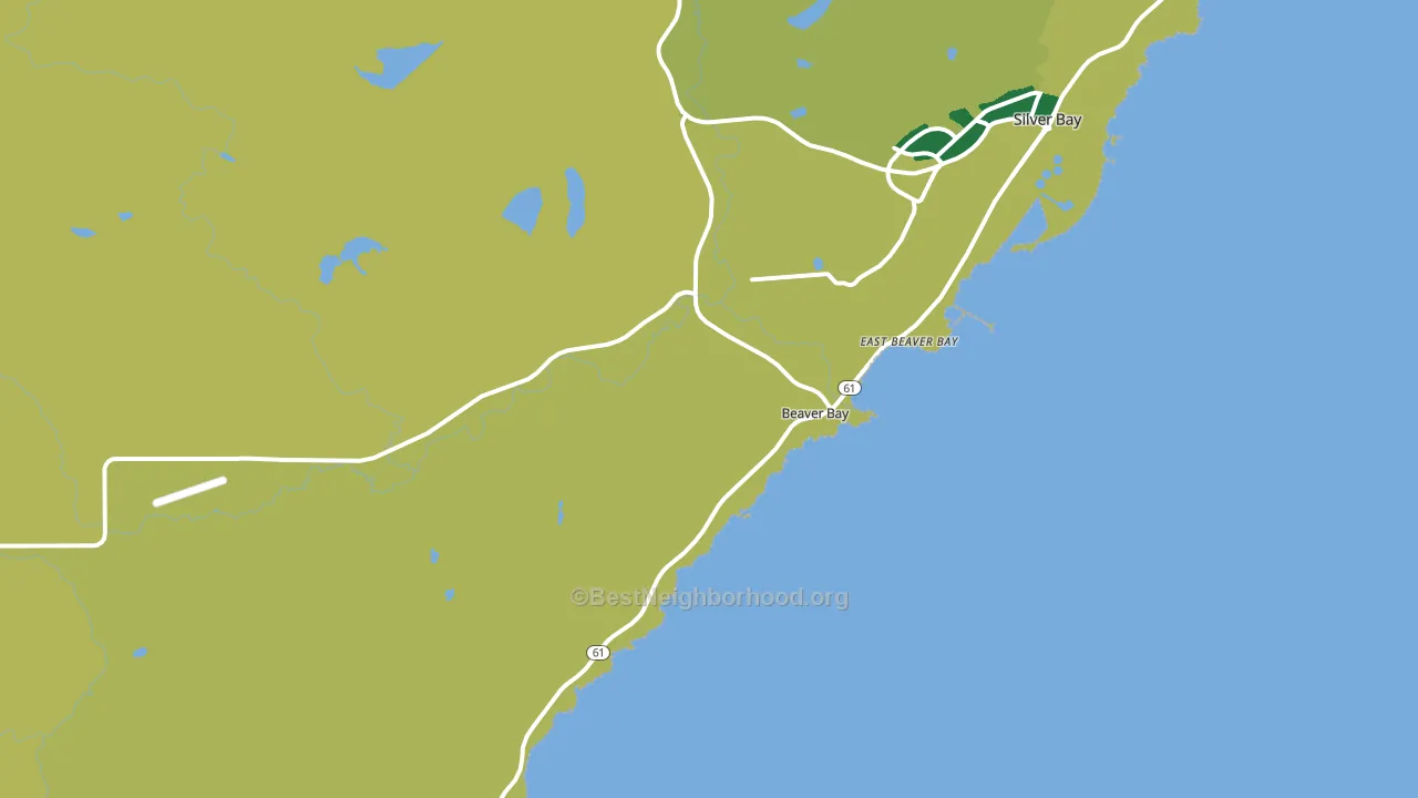Beaver Bay, MN block-group voter-turnout map