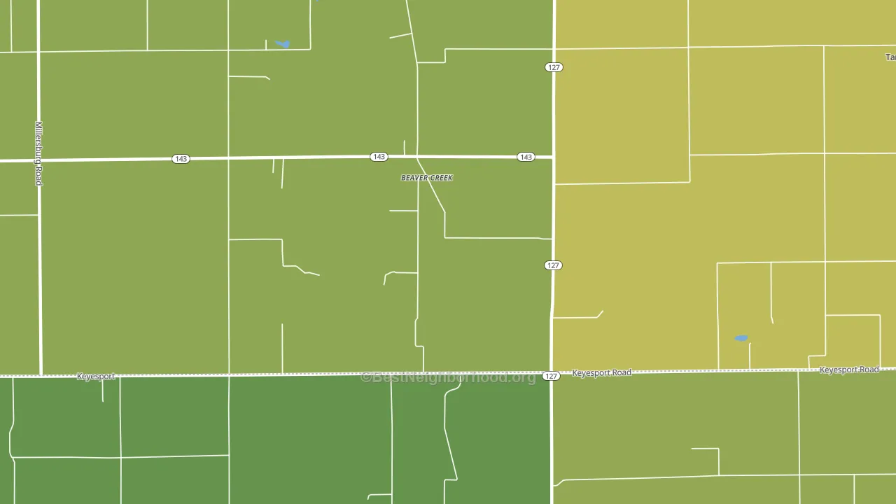 Beaver Creek, IL block-group voter-turnout map