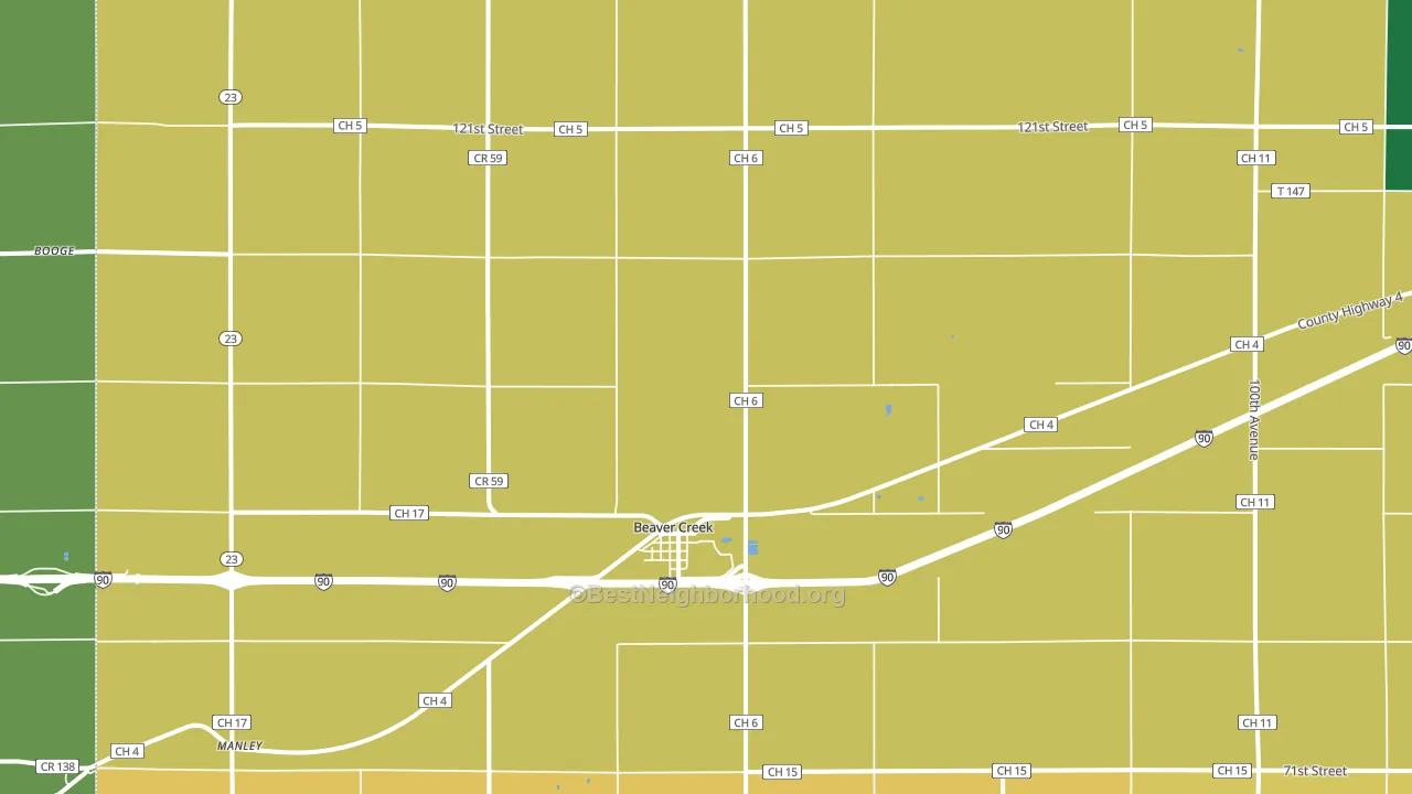 Beaver Creek, MN block-group voter-turnout map