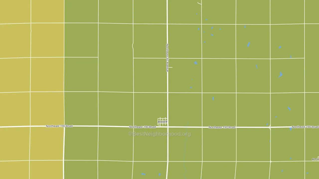 Beaver, KS block-group voter-turnout map