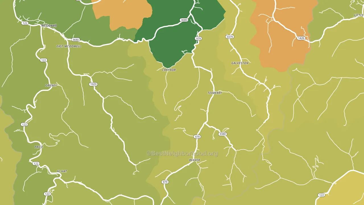 Beaver, KY block-group voter-turnout map