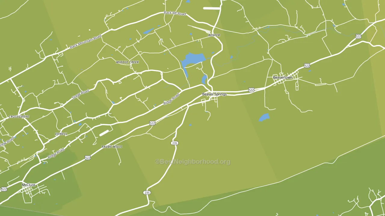 Beaver Springs, PA block-group voter-turnout map
