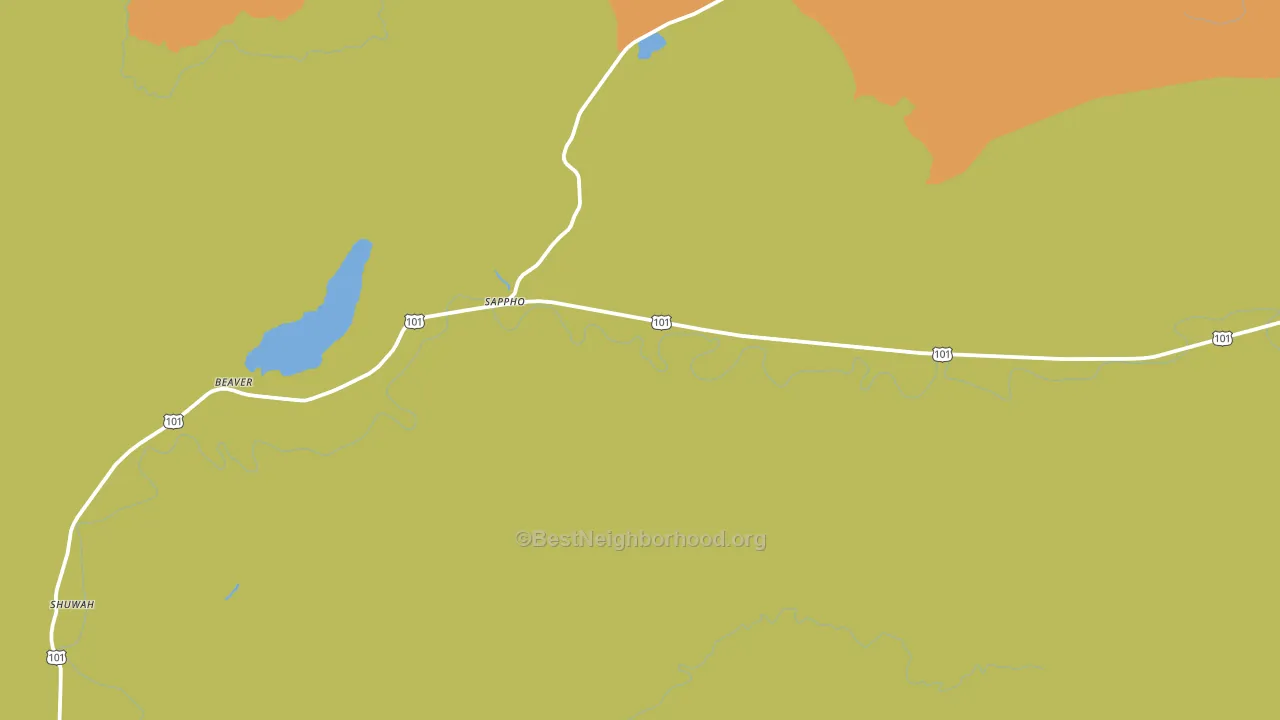 Beaver, WA block-group voter-turnout map