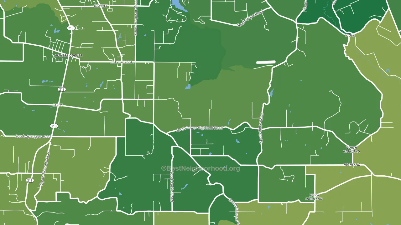 Beavercreek, OR block-group voter-turnout map