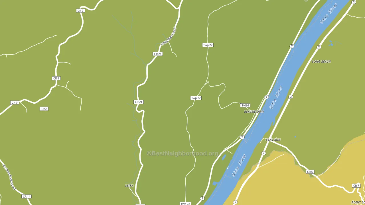 Beavertown, OH block-group voter-turnout map