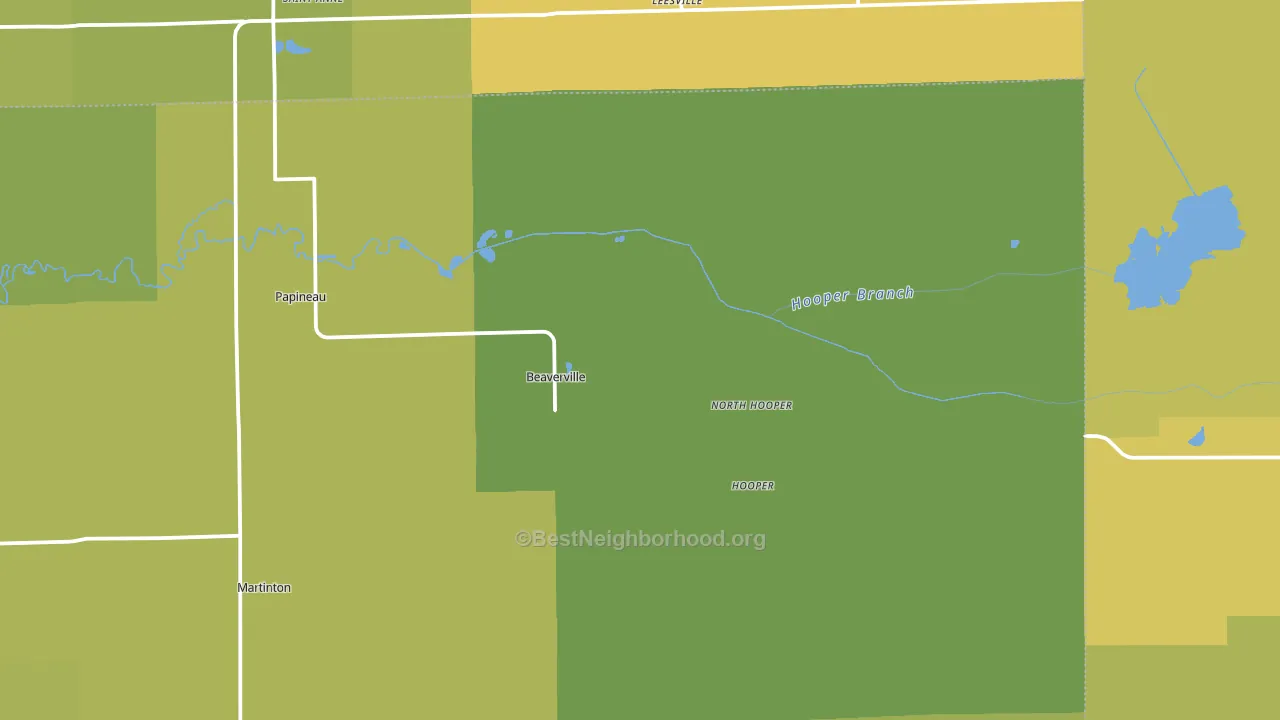 Beaverville, IL block-group voter-turnout map