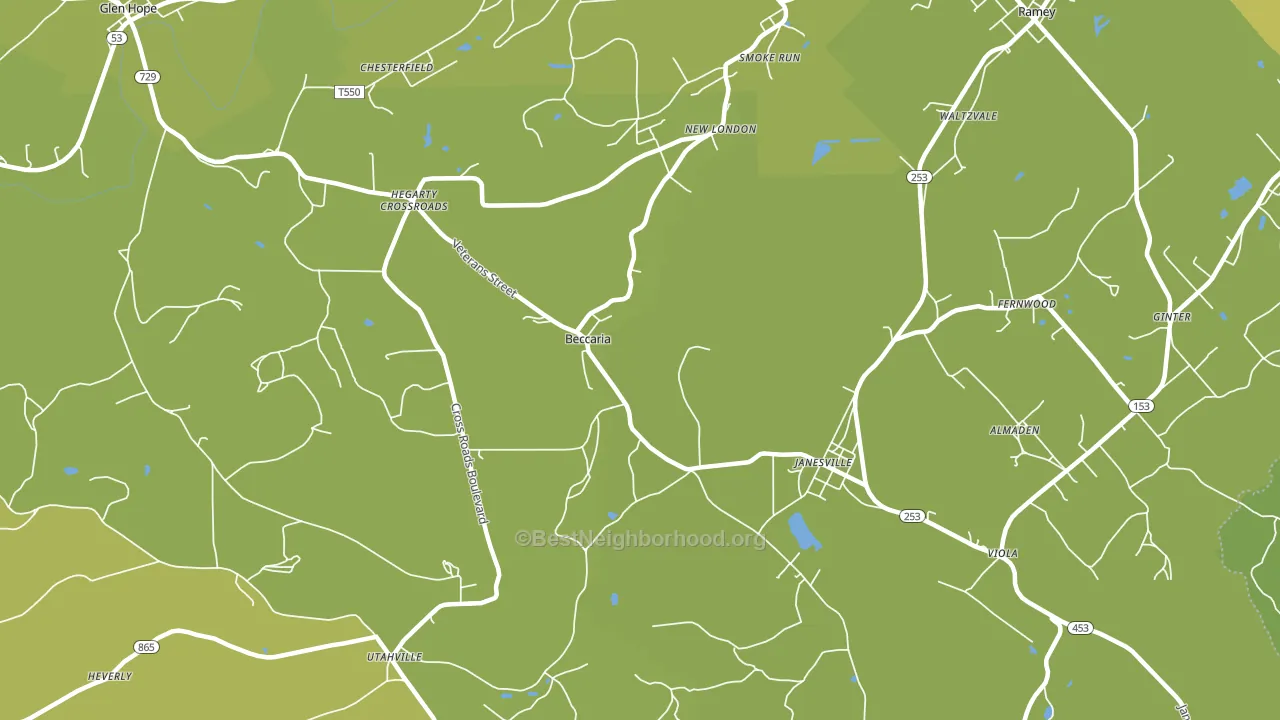 Beccaria, PA block-group voter-turnout map