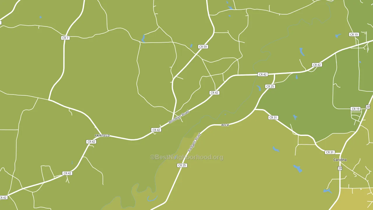 Beck, AL block-group voter-turnout map