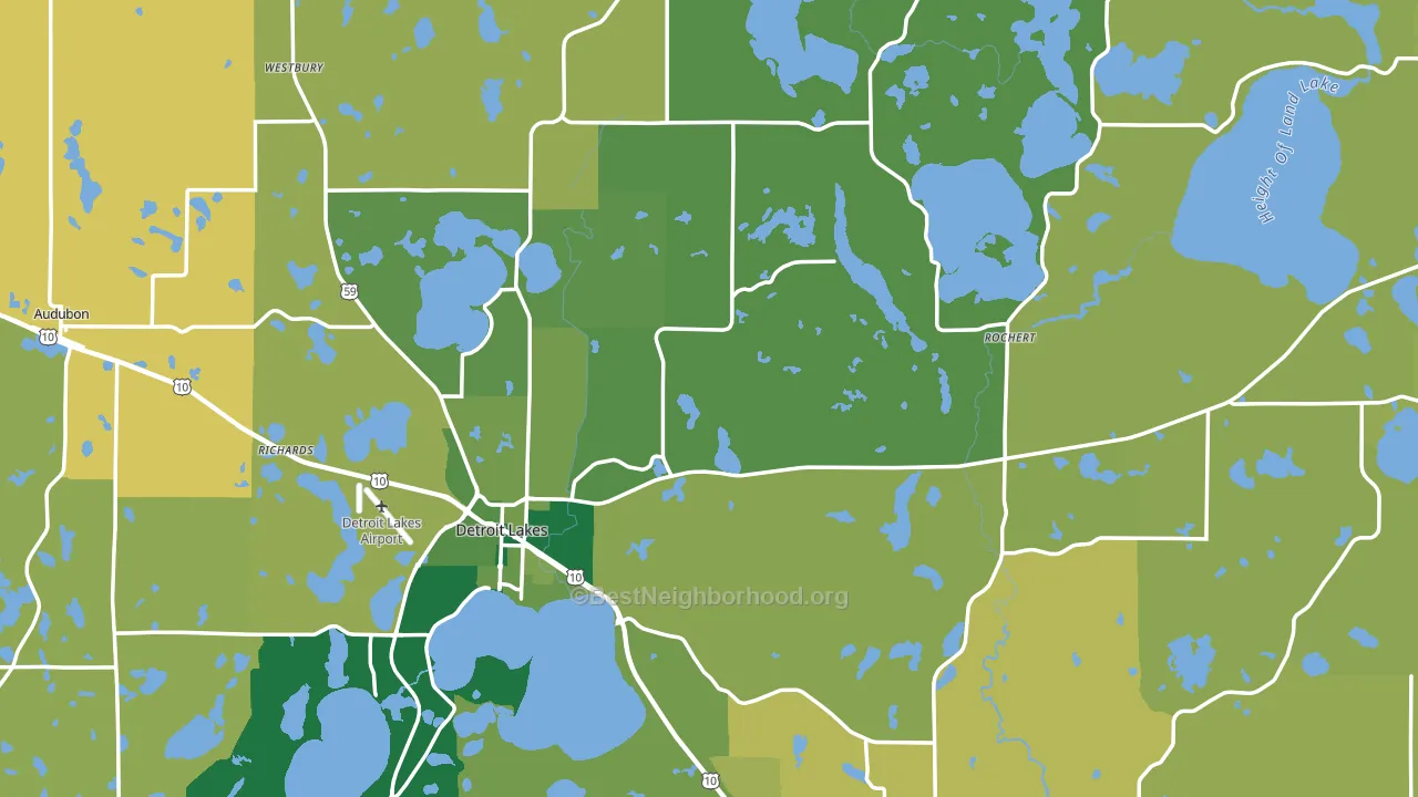 Becker County, MN block-group voter-turnout map