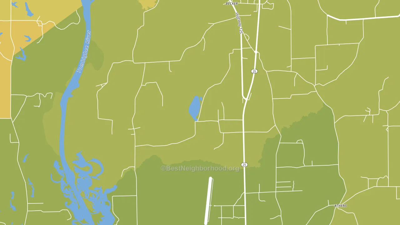 Becker, MS block-group voter-turnout map