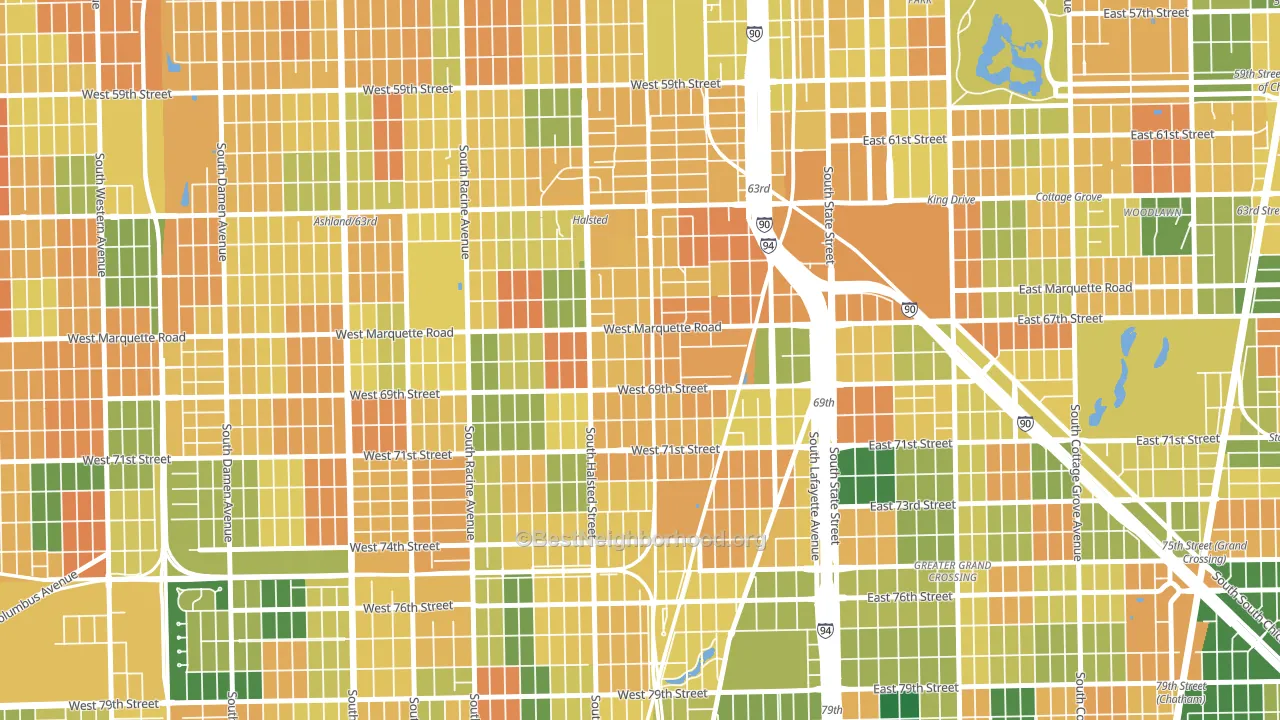 Becks Park, Chicago, IL block-group voter-turnout map