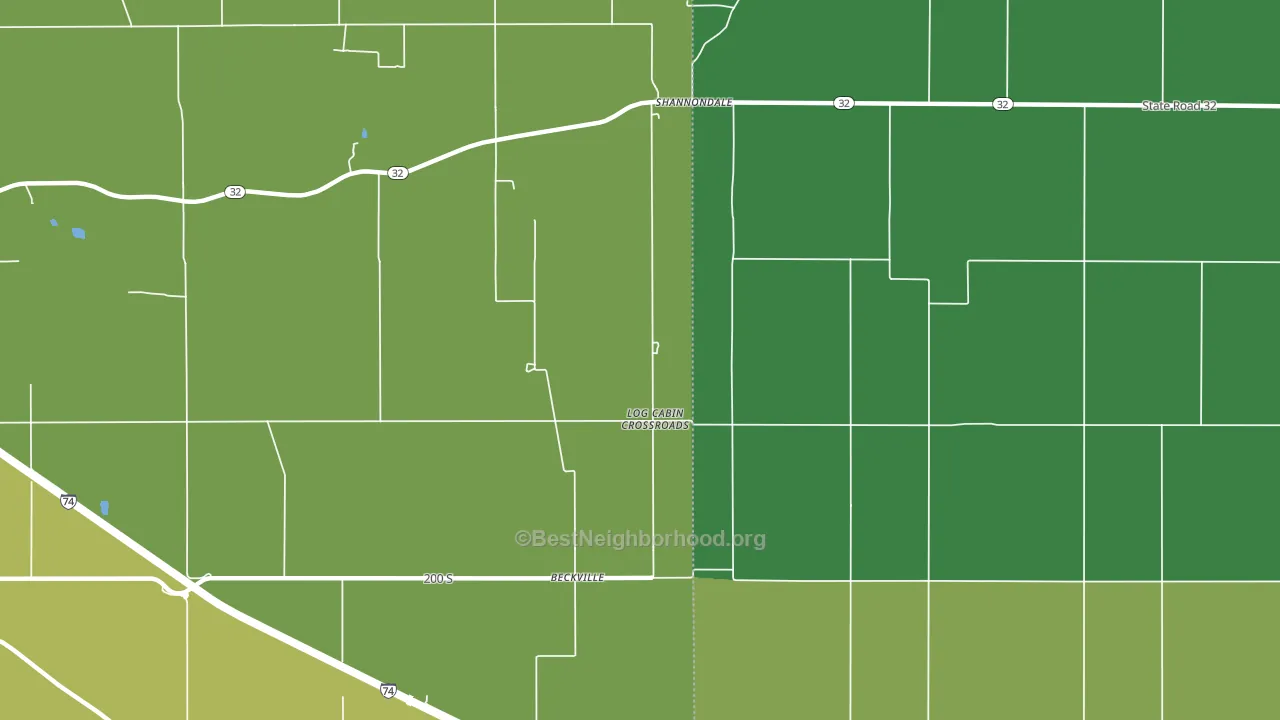 Beckville, IN block-group voter-turnout map