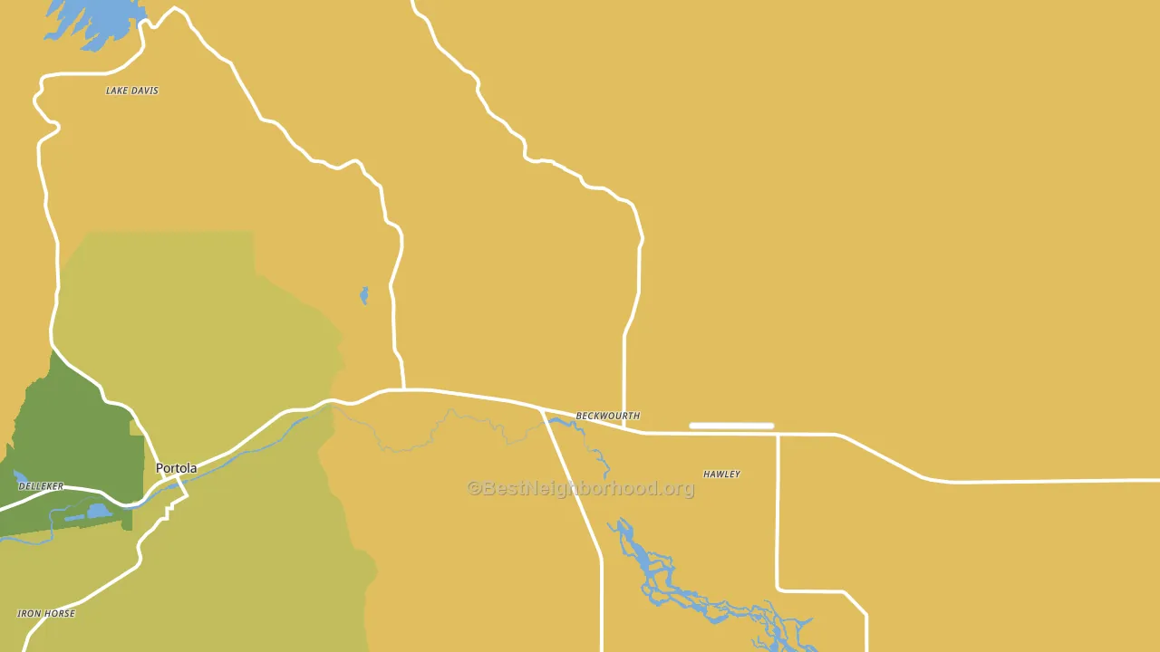 Beckwourth, CA block-group voter-turnout map