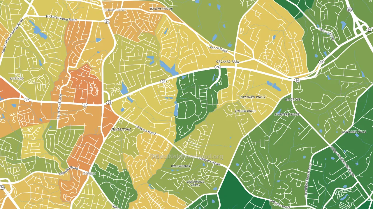Becton Park, Charlotte, NC block-group voter-turnout map
