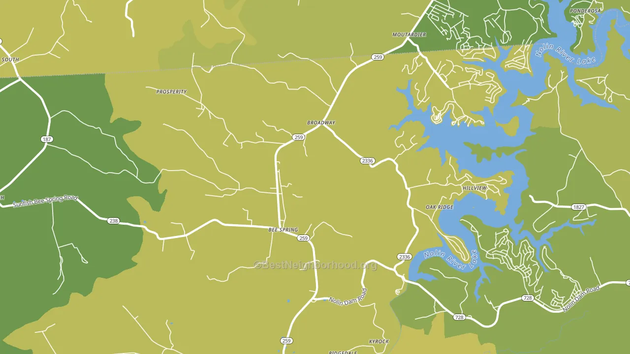 Bee Spring, KY block-group voter-turnout map