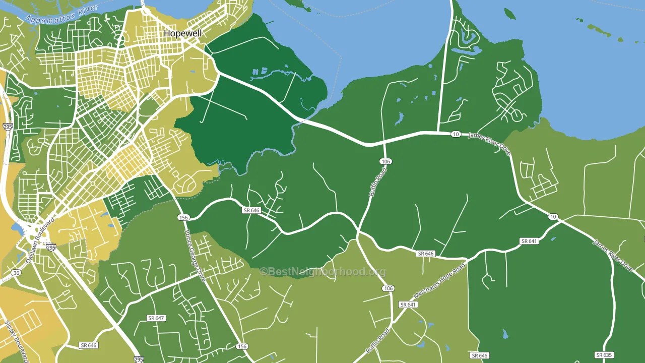 Beechwood Manor, VA block-group voter-turnout map