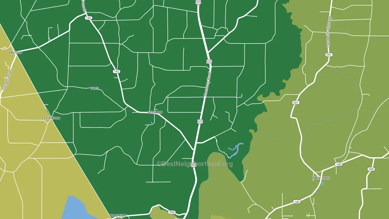 Beekman, LA block-group voter-turnout map