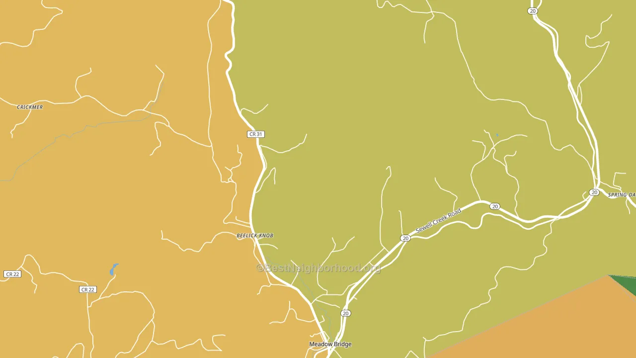 Beelick Knob, WV block-group voter-turnout map