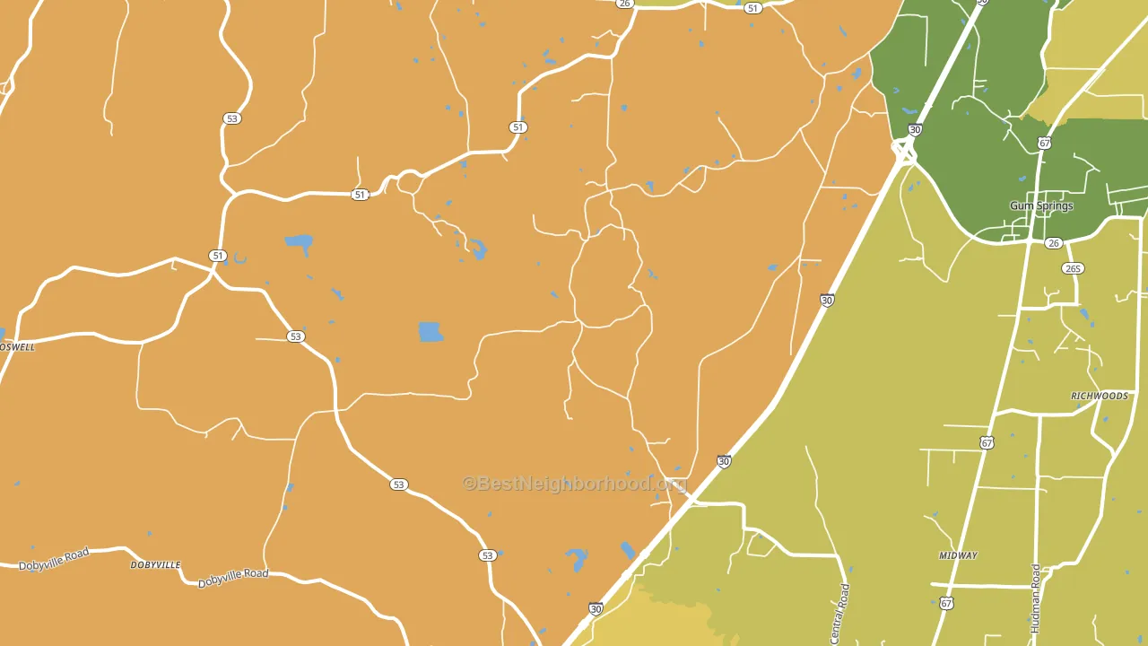 Beirne, AR block-group voter-turnout map