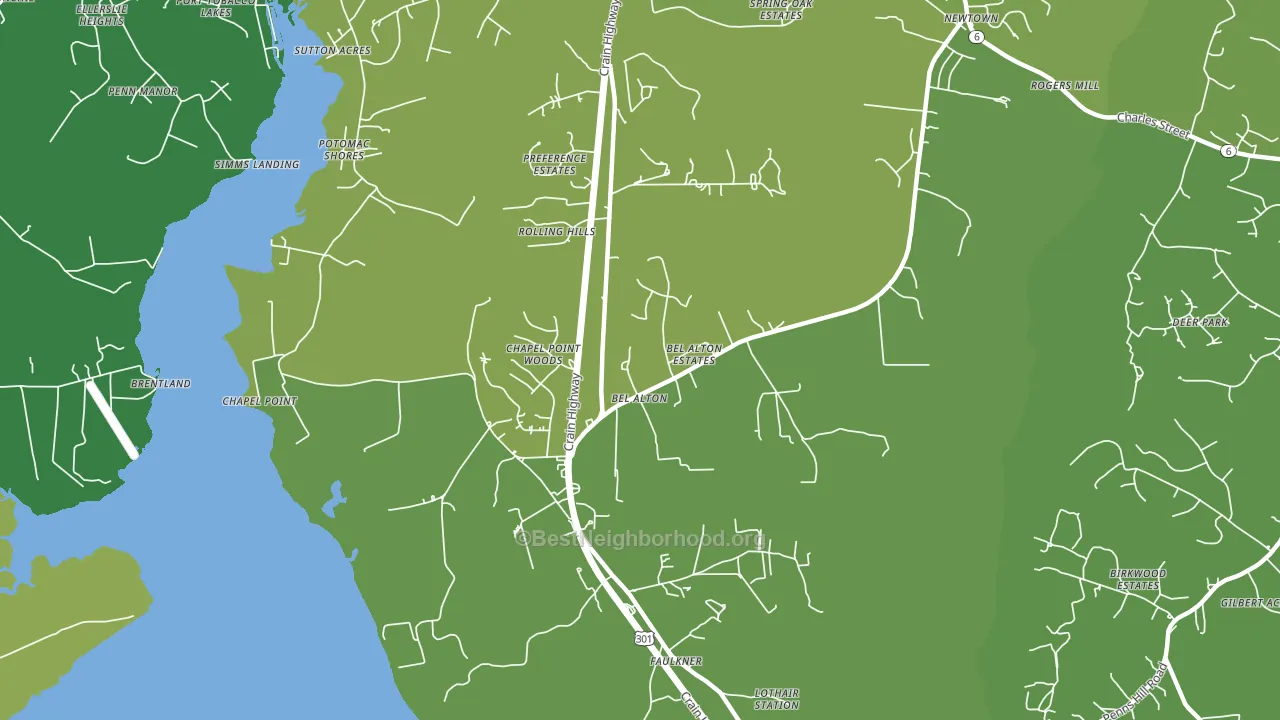 Bel Alton, MD block-group voter-turnout map