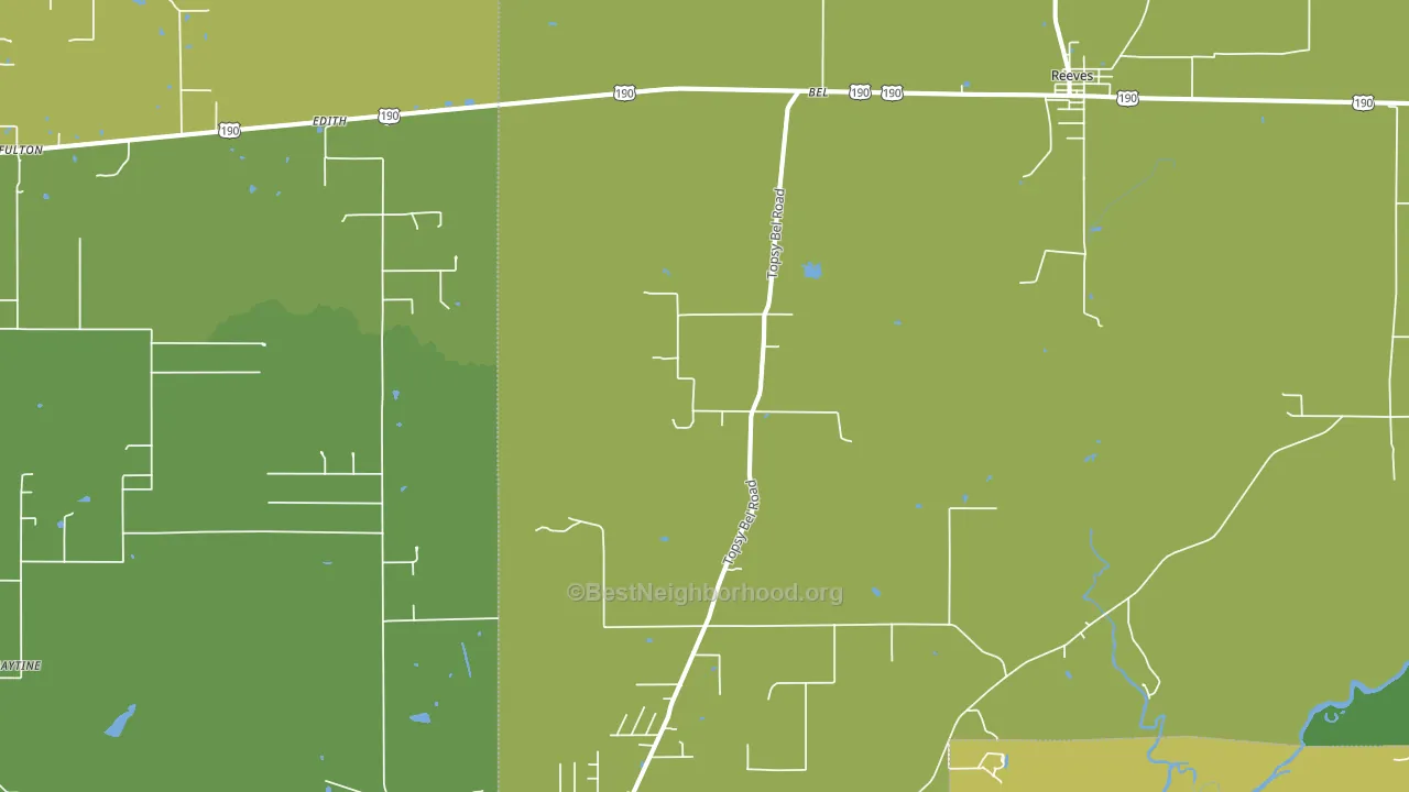 Bel, LA block-group voter-turnout map