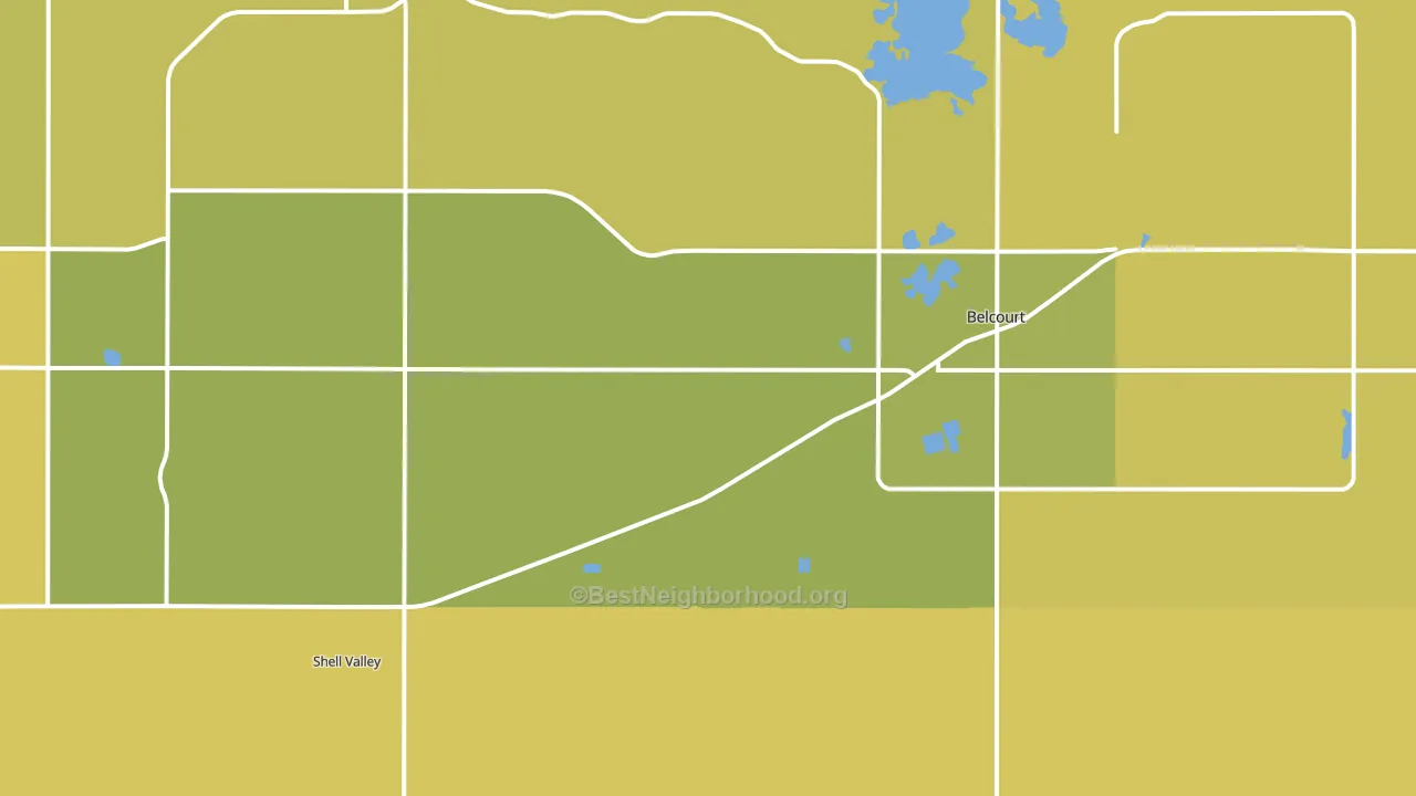 Belcourt, ND block-group voter-turnout map