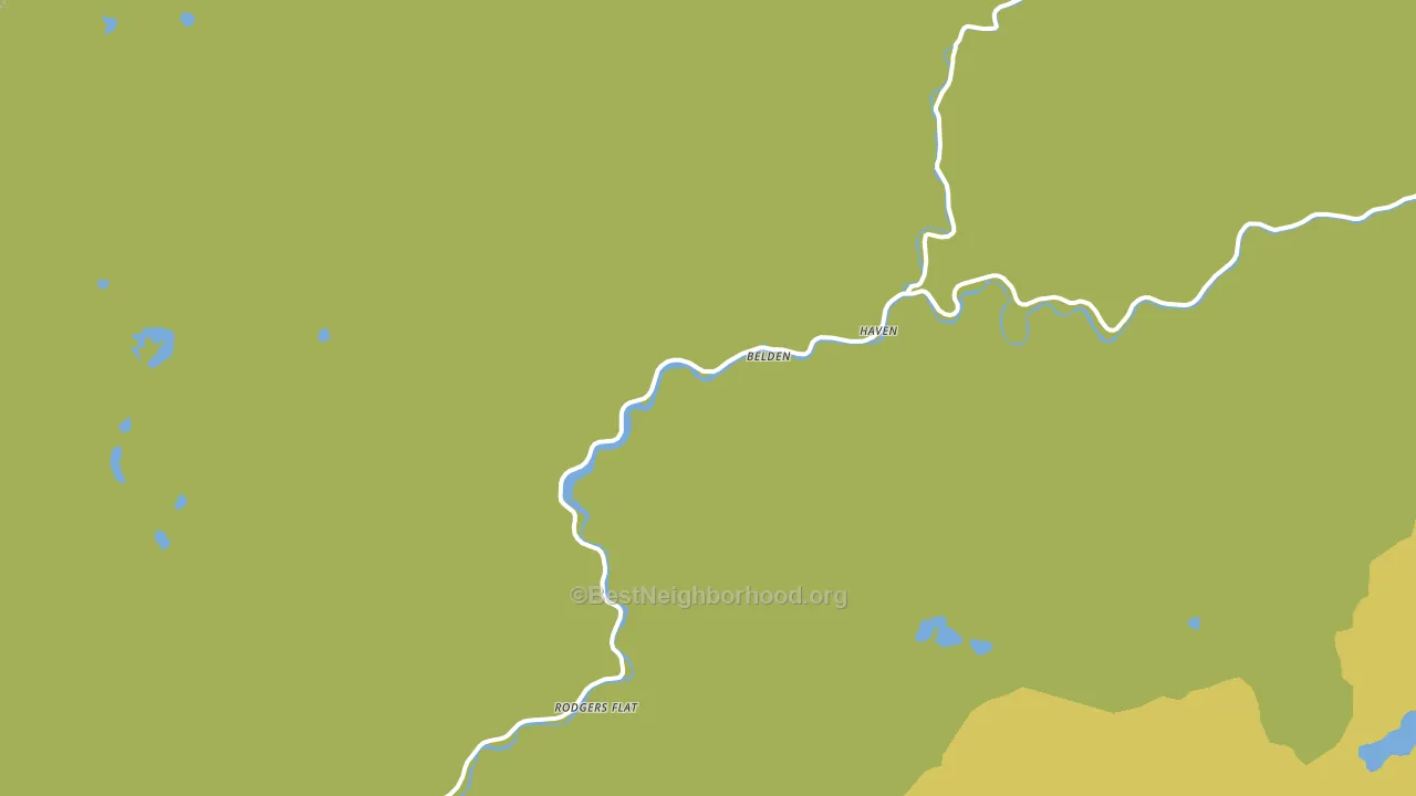 Belden, CA block-group voter-turnout map