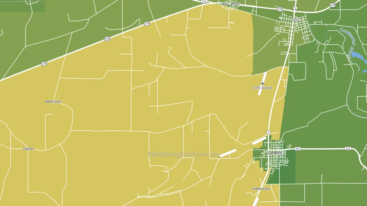Belen, MS block-group voter-turnout map