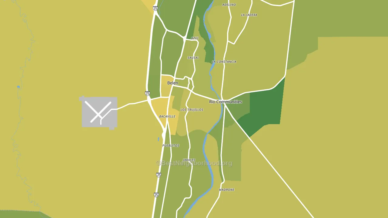 Belen, NM block-group voter-turnout map