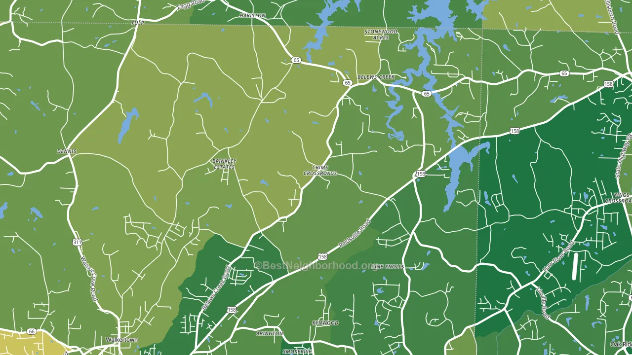 Belews Creek, NC block-group voter-turnout map