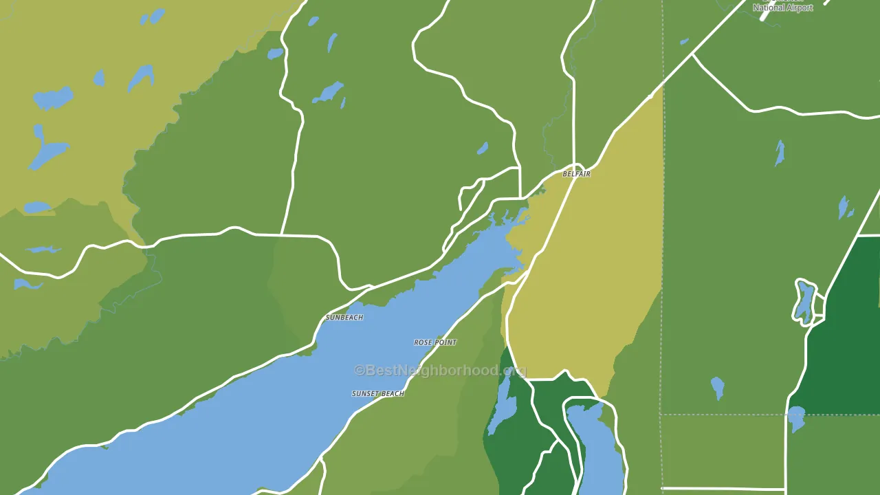 Belfair, WA block-group voter-turnout map