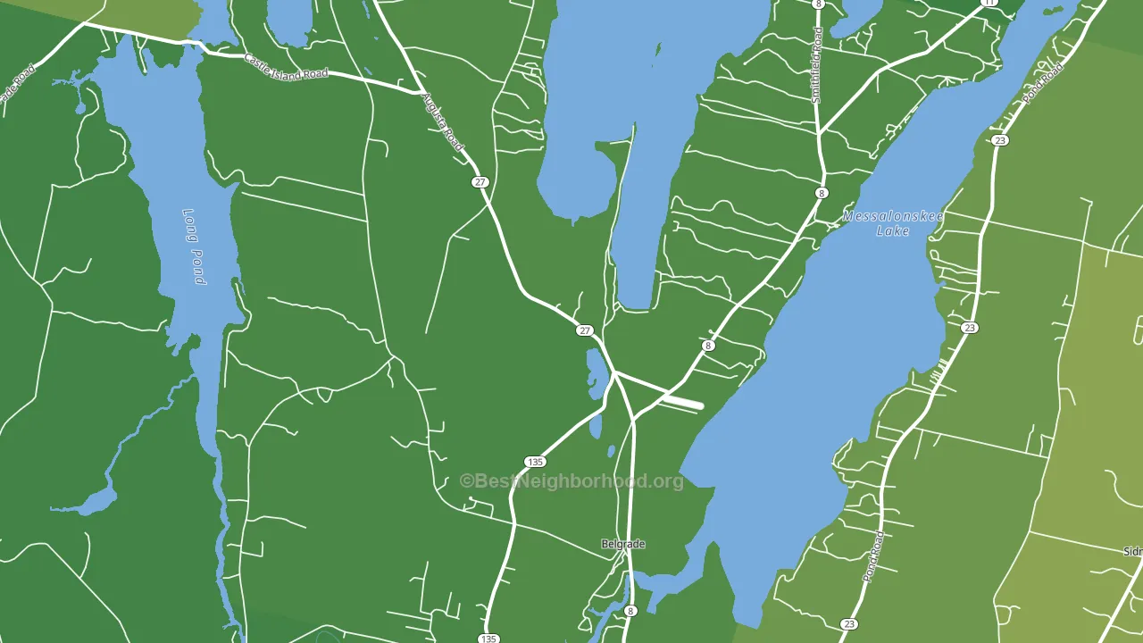 Belgrade, ME block-group voter-turnout map