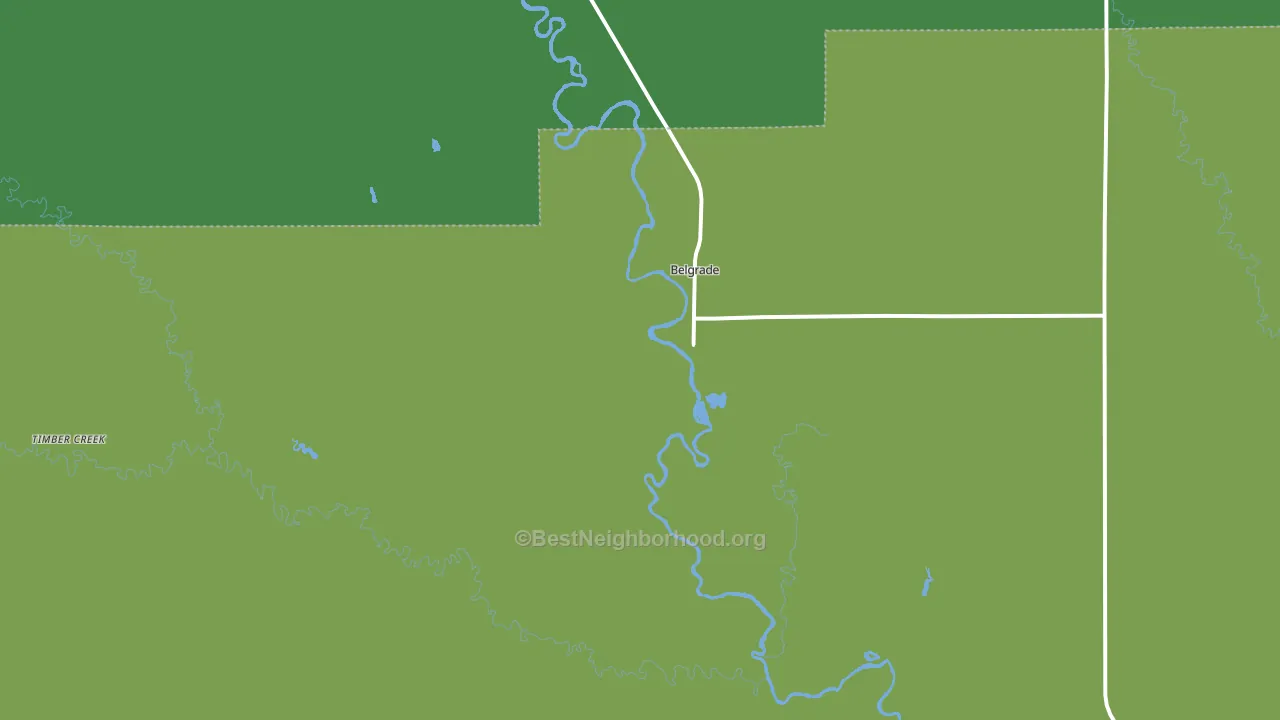 Belgrade, NE block-group voter-turnout map