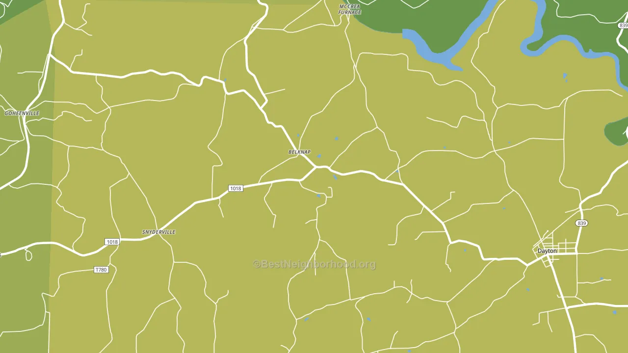 Belknap, PA block-group voter-turnout map