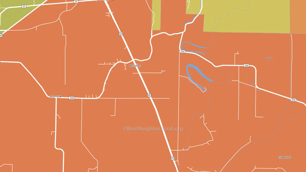 Bellaire, AR block-group voter-turnout map