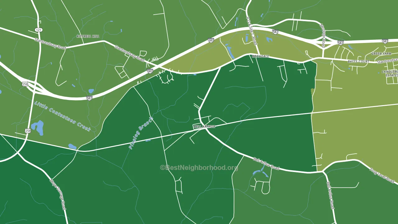 Bellarthur, NC block-group voter-turnout map