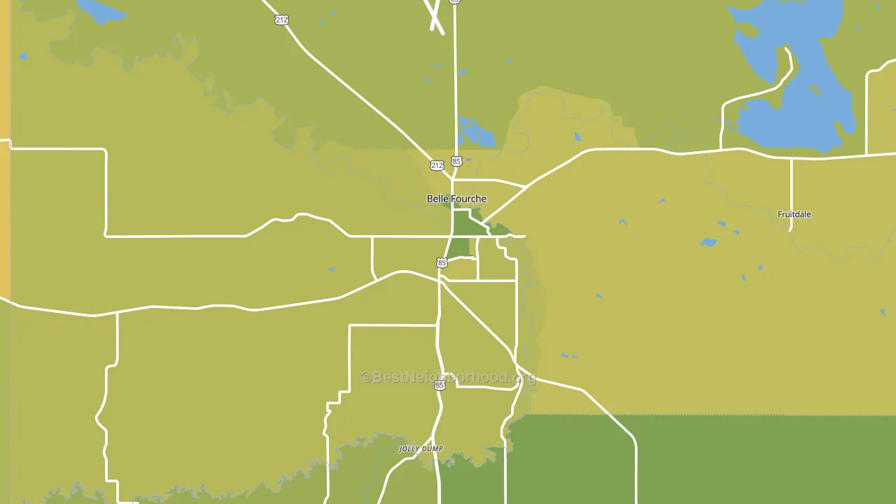 Belle Fourche, SD block-group voter-turnout map