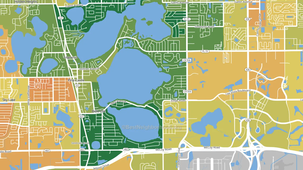 Belle Isle, FL block-group voter-turnout map