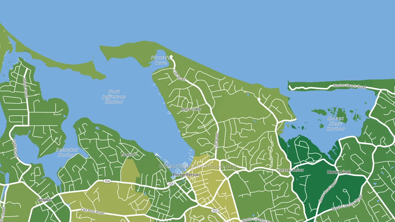 Belle Terre, NY block-group voter-turnout map