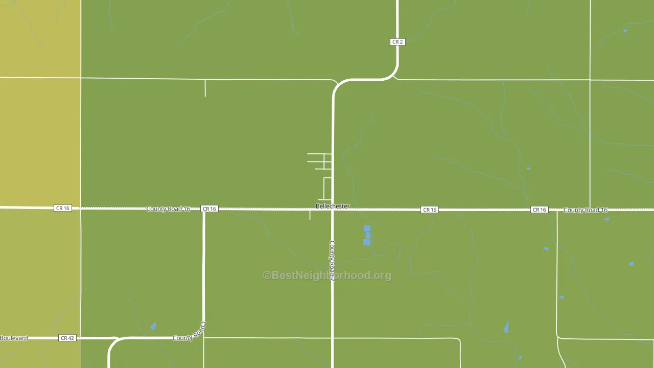 Bellechester, MN block-group voter-turnout map