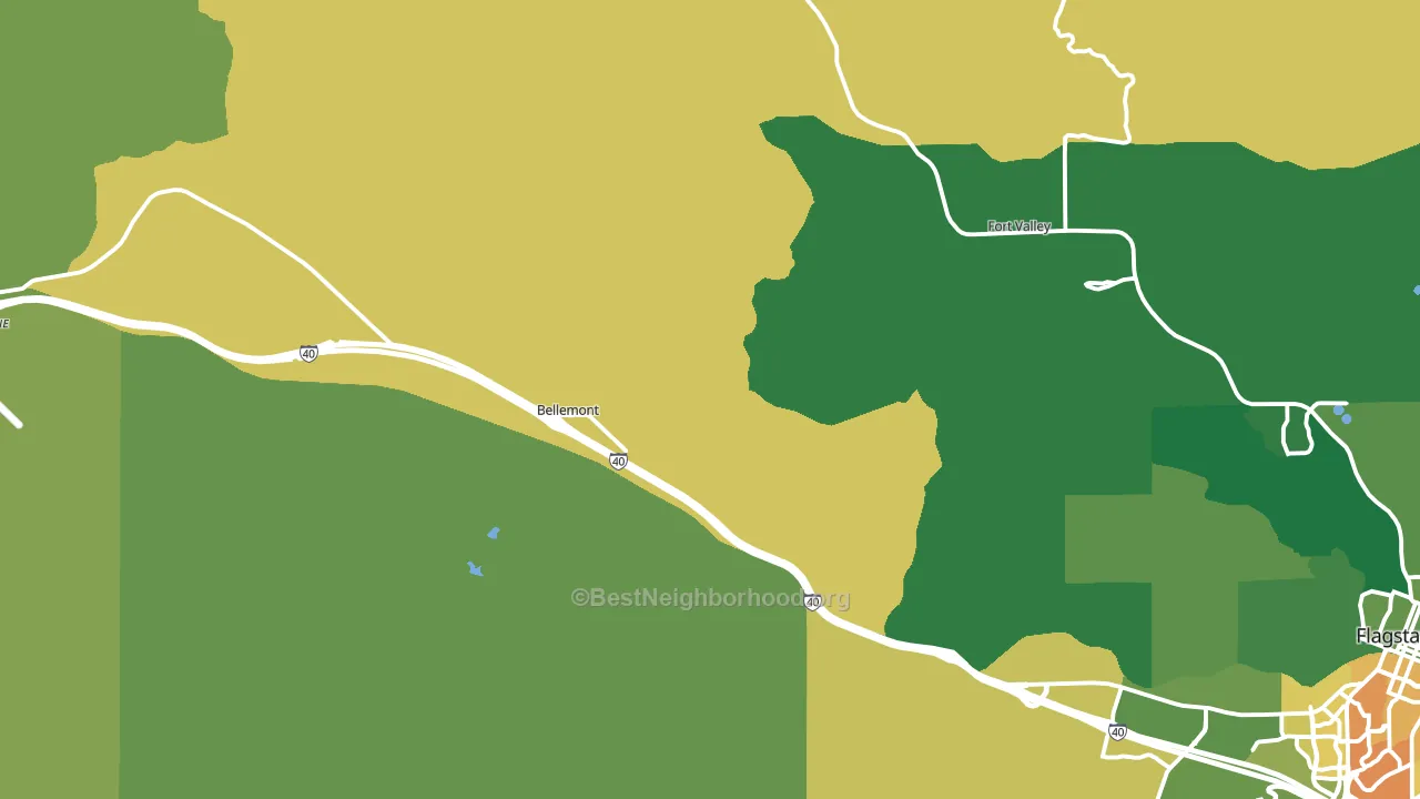 Bellemont, AZ block-group voter-turnout map
