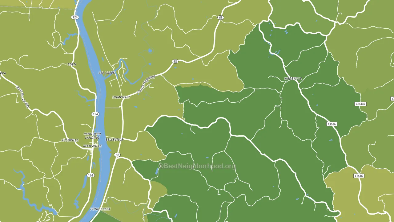 Belleville, WV block-group voter-turnout map