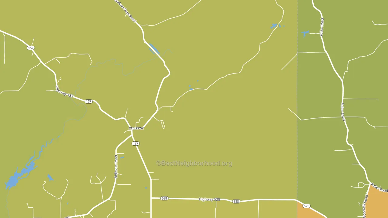 Bellevue, LA block-group voter-turnout map
